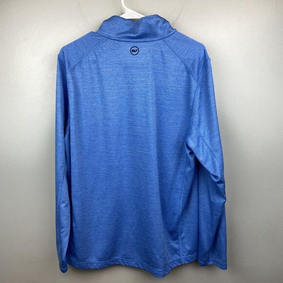 Vineyard Vines Pullover Mens Large Blue Performance 1/4 Zip Sweater Lightweight - Picture 4 of 11